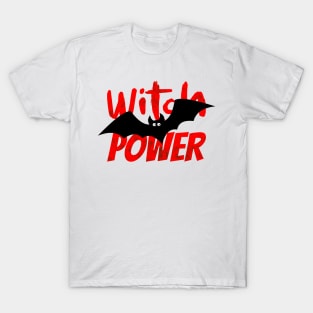 Happy Halloween witch power bat T-Shirt